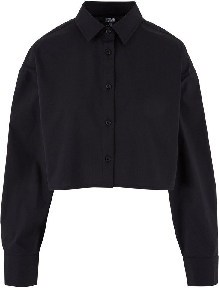 URBAN CLASSICS Langarmhemd Ladies Cropped Oversized Blouse von URBAN CLASSICS