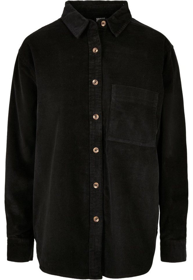 URBAN CLASSICS Langarmhemd Urban Classics Damen Ladies Corduroy Oversized Shirt (1-tlg) von URBAN CLASSICS