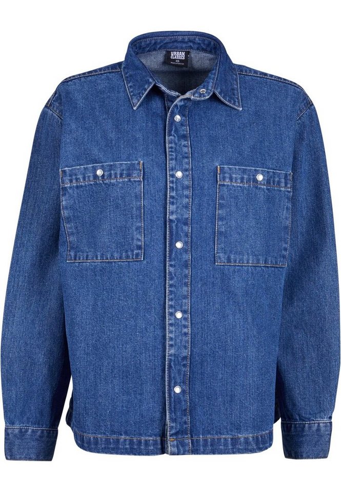 URBAN CLASSICS Langarmhemd Urban Classics Damen Ladies Oversized Denim Shirt von URBAN CLASSICS
