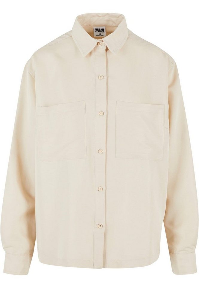 URBAN CLASSICS Langarmhemd Urban Classics Damen Ladies Oversized Twill Shirt von URBAN CLASSICS