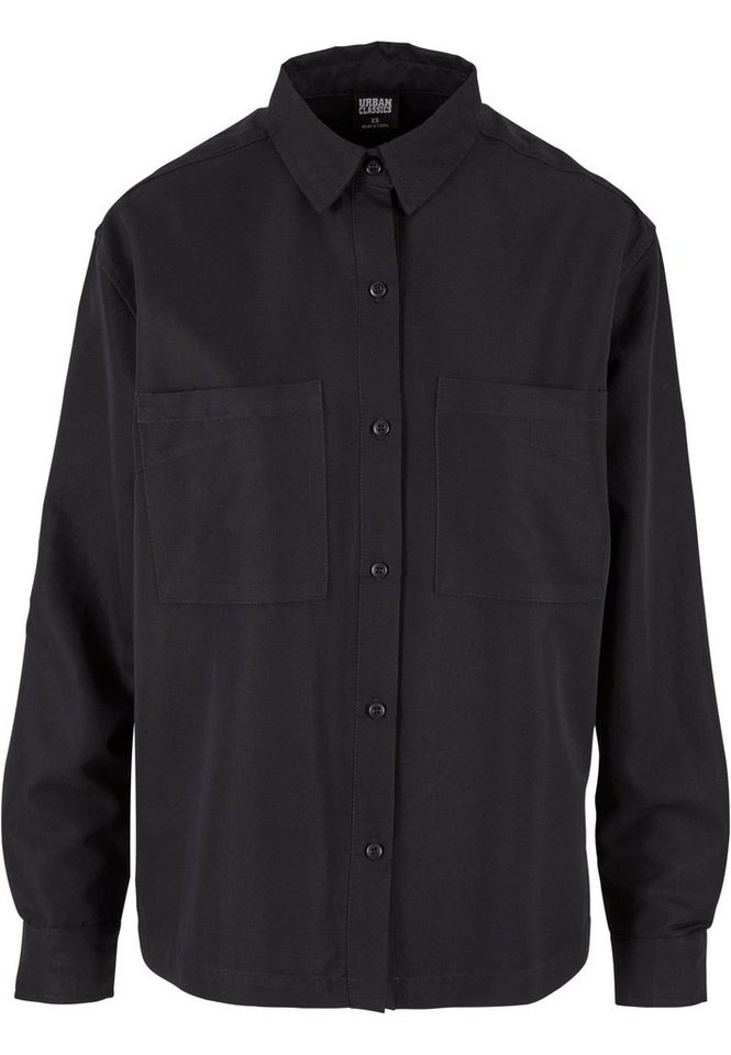 URBAN CLASSICS Langarmhemd Urban Classics Damen Ladies Oversized Twill Shirt von URBAN CLASSICS