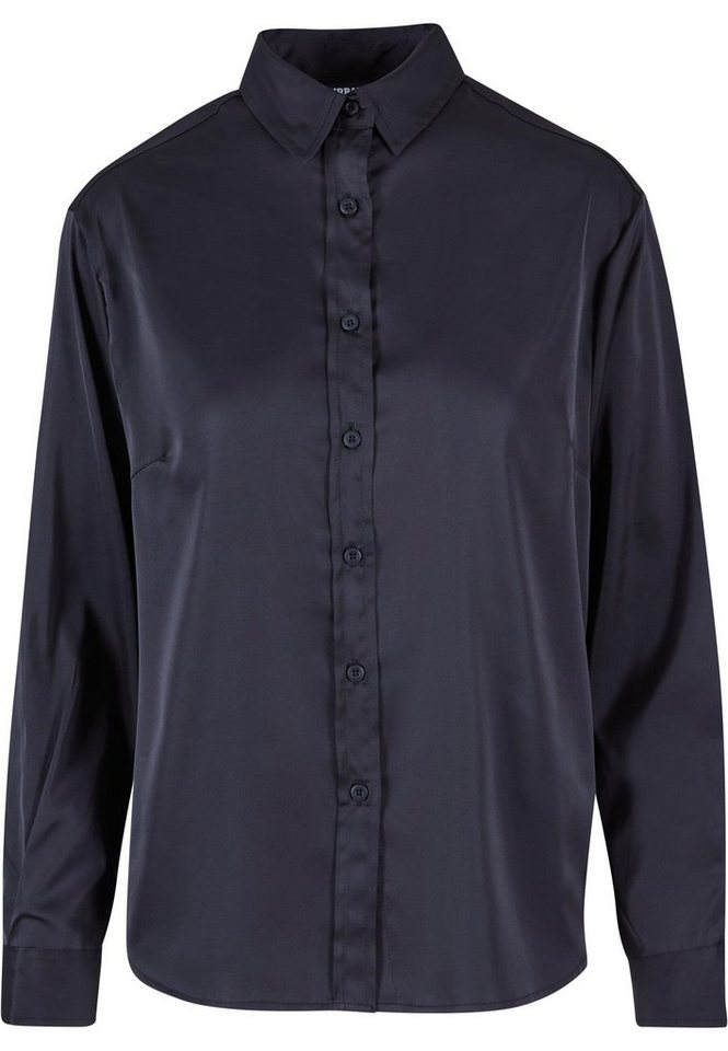 URBAN CLASSICS Langarmhemd Urban Classics Damen Ladies Satin Shirt von URBAN CLASSICS