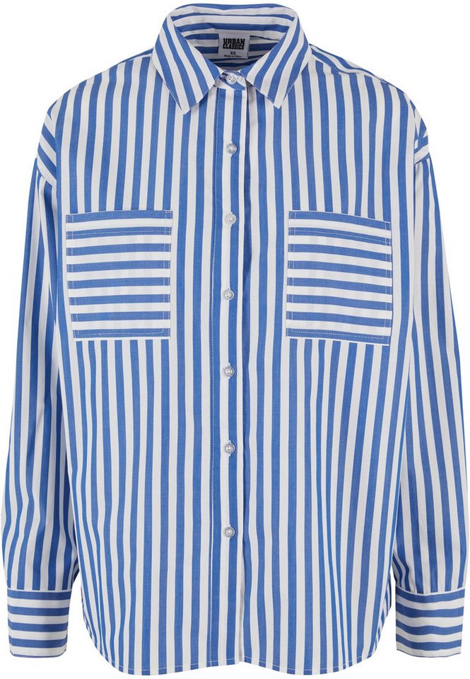 URBAN CLASSICS Langarmhemd Urban Classics Damen Ladies Striped Relaxed Shirt von URBAN CLASSICS