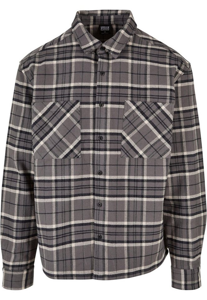 URBAN CLASSICS Langarmhemd Urban Classics Herren Boxy Kane Check Shirt (1-tlg) von URBAN CLASSICS