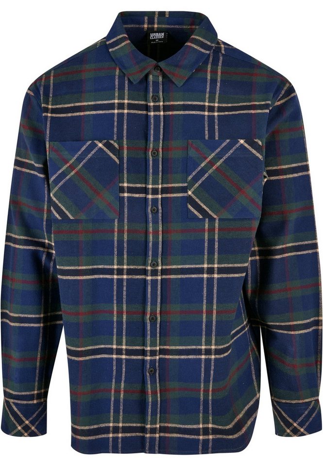 URBAN CLASSICS Langarmhemd Urban Classics Herren Checked Mountain Shirt (1-tlg) von URBAN CLASSICS