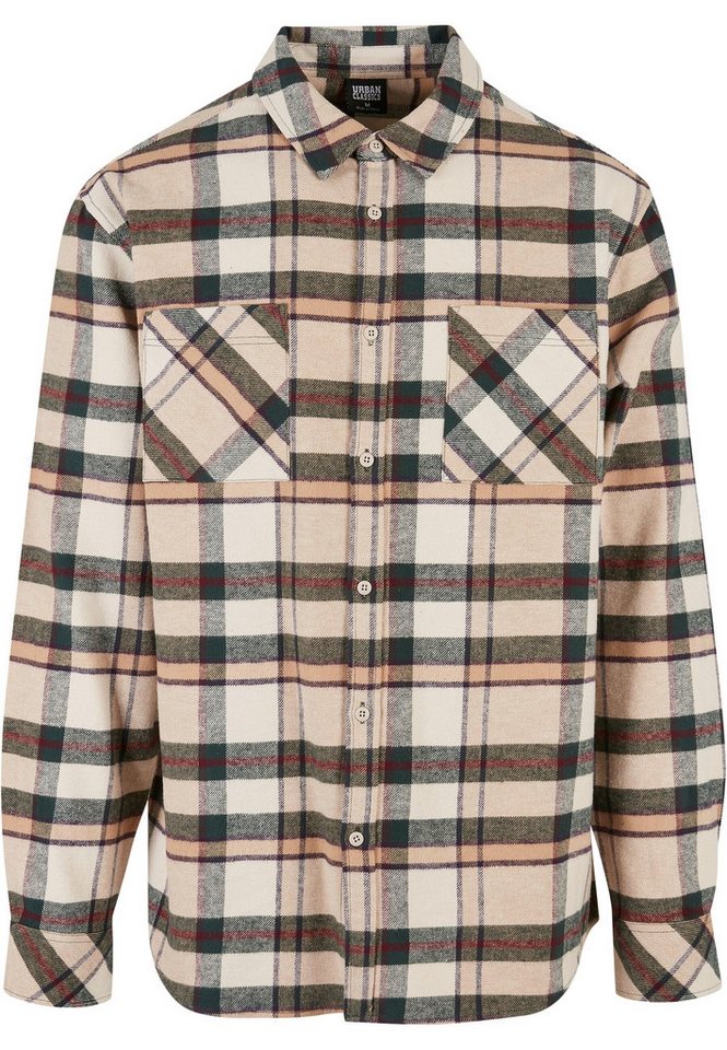 URBAN CLASSICS Langarmhemd Urban Classics Herren Checked Mountain Shirt (1-tlg) von URBAN CLASSICS