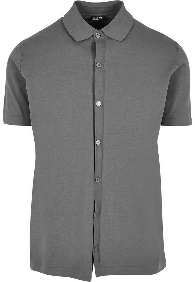 URBAN CLASSICS Langarmhemd Urban Classics Herren Knitted Shirt (1-tlg) von URBAN CLASSICS