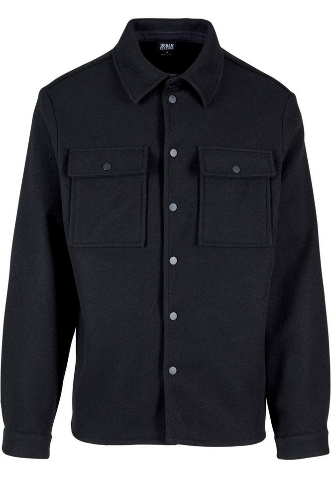 URBAN CLASSICS Langarmhemd Urban Classics Herren Plain Overshirt (1-tlg) von URBAN CLASSICS