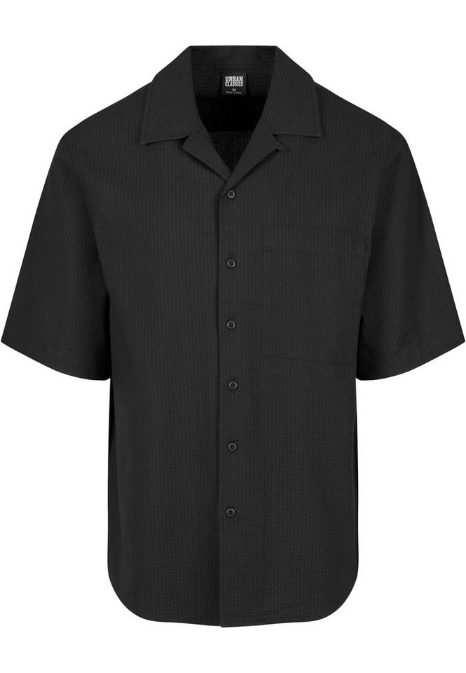 URBAN CLASSICS Langarmhemd Urban Classics Herren Relaxed Seersucker Short Sleeve Shirt (1-tlg) von URBAN CLASSICS