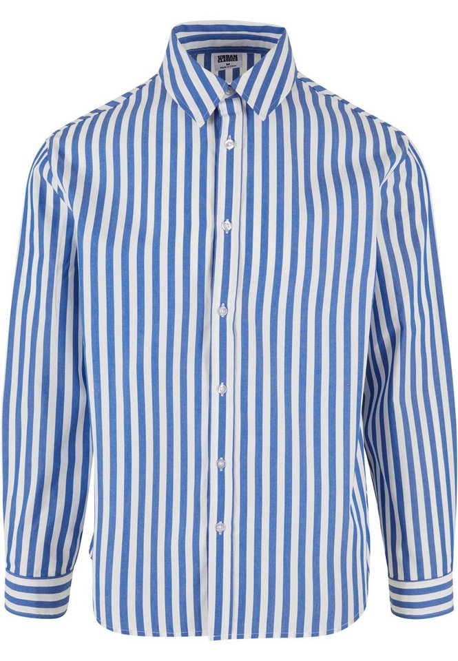 URBAN CLASSICS Langarmhemd Urban Classics Herren Striped Summer Shirt (1-tlg) von URBAN CLASSICS