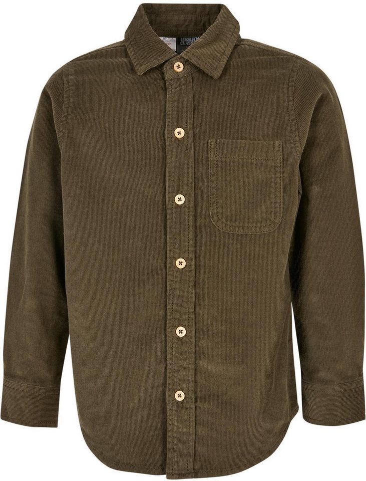 URBAN CLASSICS Langarmshirt Kinder Corduroy Shirt von URBAN CLASSICS