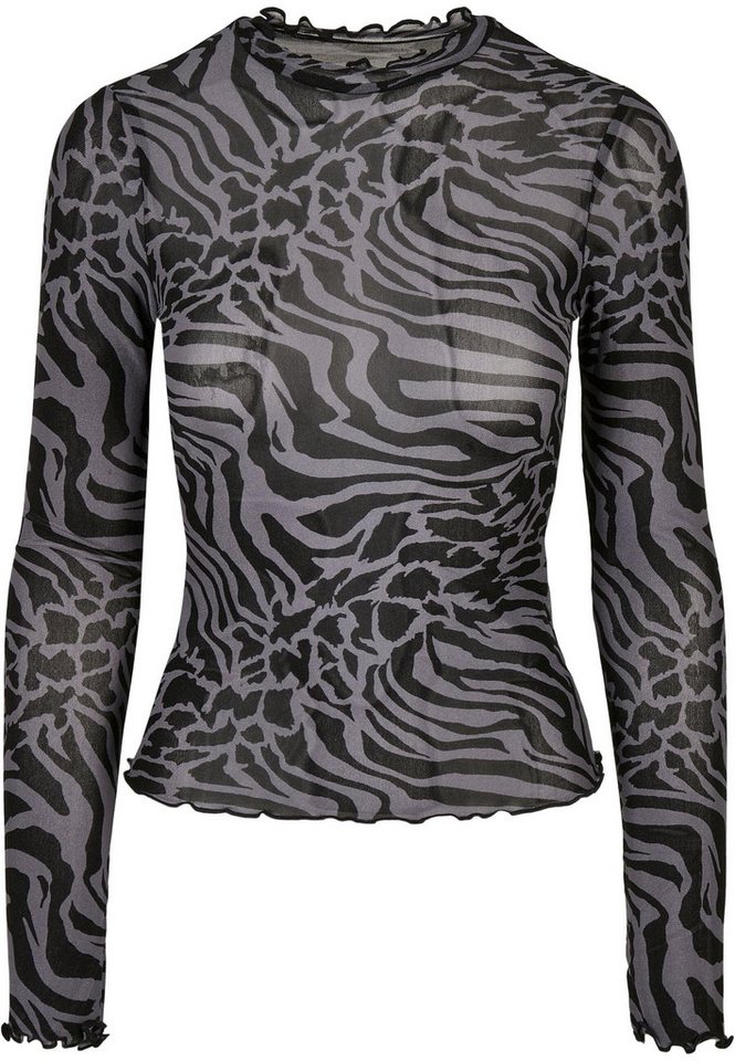 URBAN CLASSICS Langarmshirt Urban Classics Damen Ladies AOP Mesh Turtleneck Longsleeve (1-tlg) URBAN CLASSICS Langarmshirt Urban Classics Damen Ladies AOP Mesh Turtleneck Longsleeve (1-tlg) von URBAN CLASSICS