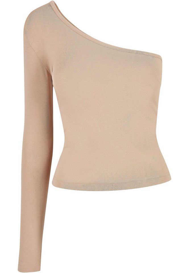 URBAN CLASSICS Langarmshirt Urban Classics Damen Ladies Asymmetric Longsleeve (1-tlg) von URBAN CLASSICS