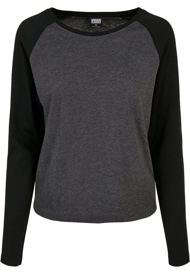 URBAN CLASSICS Langarmshirt Urban Classics Damen Ladies Contrast Raglan Longsleeve (1-tlg) von URBAN CLASSICS