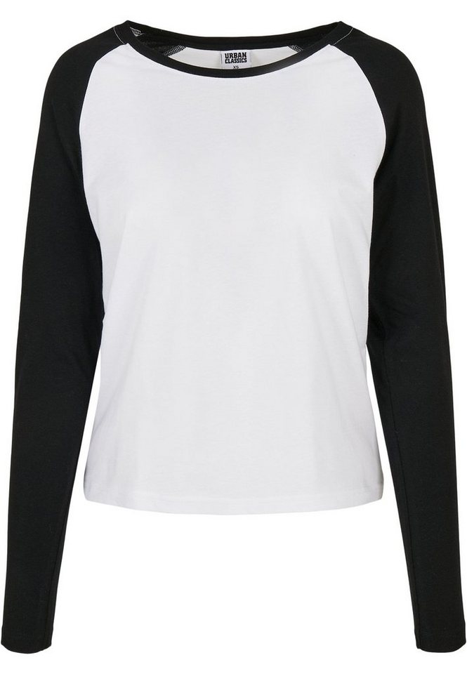URBAN CLASSICS Langarmshirt Urban Classics Damen Ladies Contrast Raglan Longsleeve (1-tlg) von URBAN CLASSICS