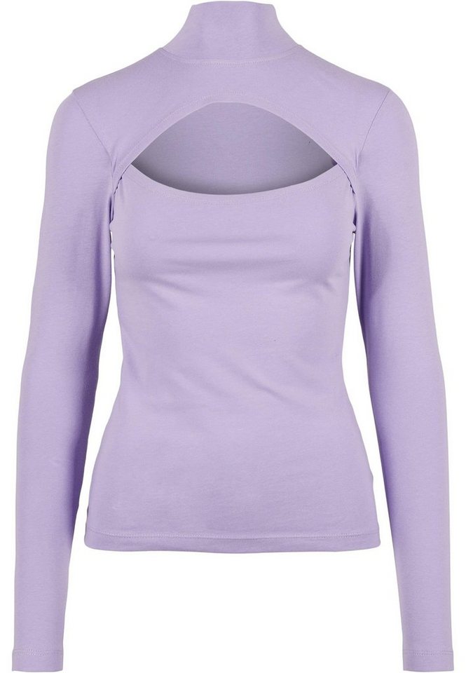 URBAN CLASSICS Langarmshirt Urban Classics Damen Ladies Cut-Out Turtleneck Longsleeve (1-tlg) von URBAN CLASSICS