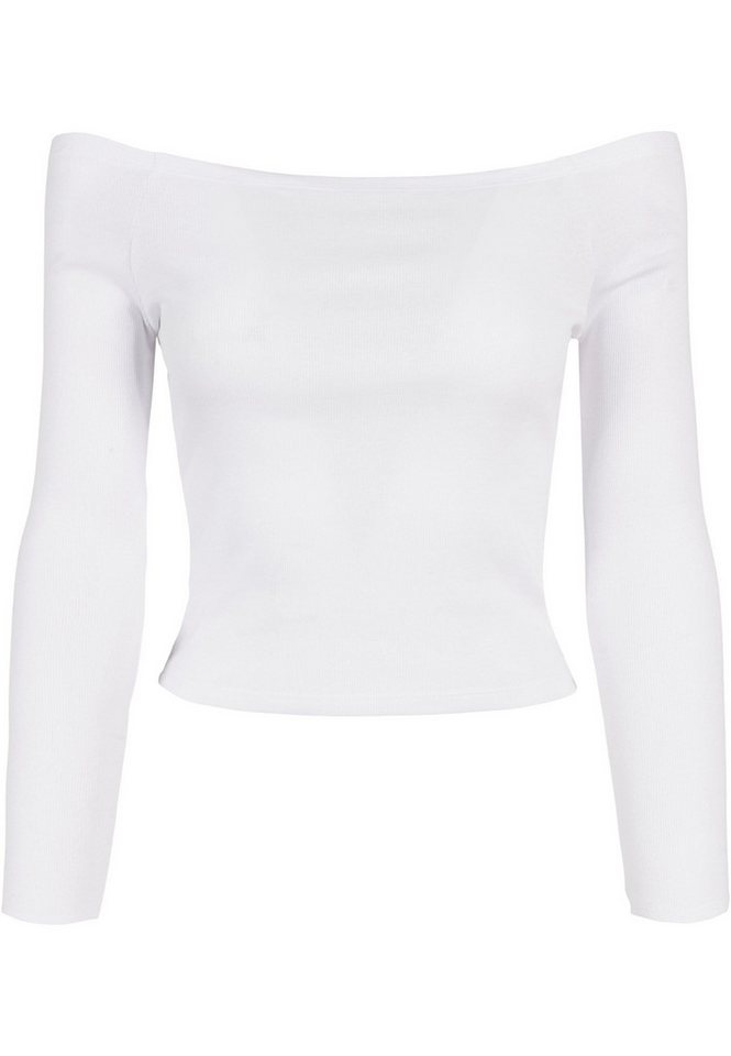 URBAN CLASSICS Langarmshirt Urban Classics Damen Ladies Off Shoulder Rib Longsleeve (1-tlg) von URBAN CLASSICS
