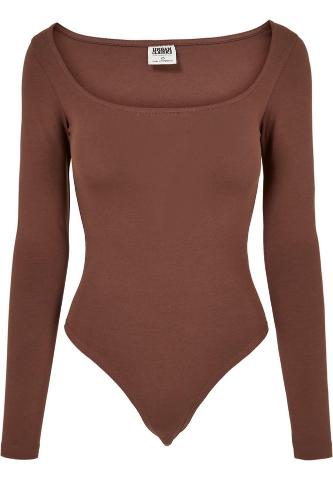 URBAN CLASSICS Langarmshirt Urban Classics Damen Ladies Organic Longsleeve Body (1-tlg) von URBAN CLASSICS