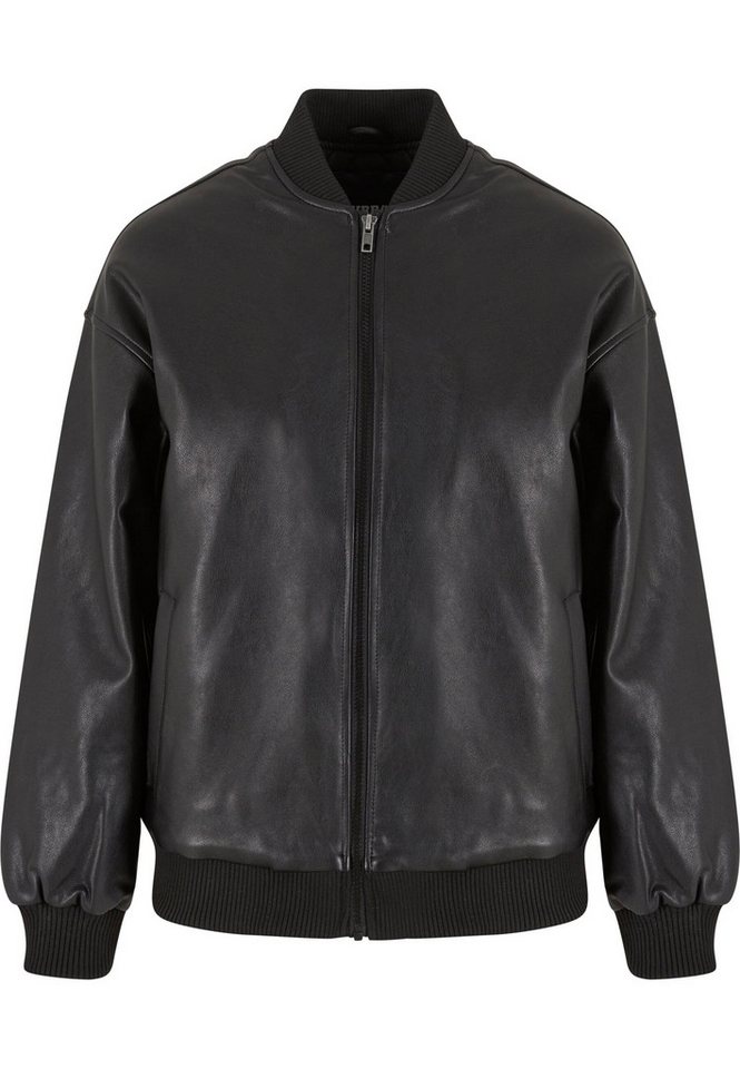 URBAN CLASSICS Lederjacke Urban Classics Ladies Synthetic Leather Bomber Jacket (1-St) von URBAN CLASSICS