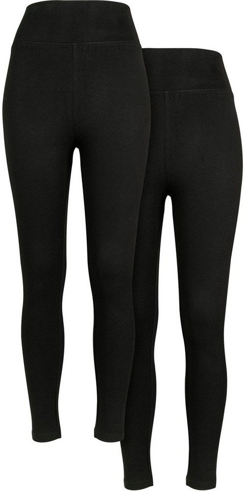 URBAN CLASSICS Leggings Ladies High Waist Jersey Leggings 2-Pack von URBAN CLASSICS