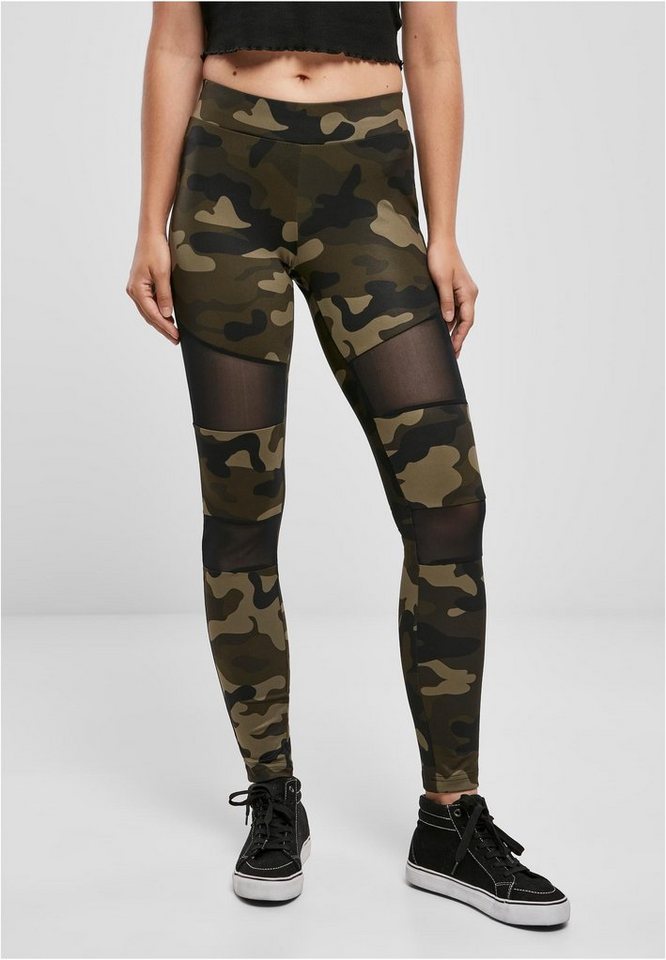 URBAN CLASSICS Leggings TB1939 - Ladies Camo Tech Mesh Leggings woodcamo/blk L von URBAN CLASSICS