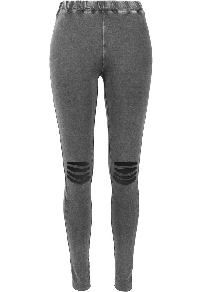 URBAN CLASSICS Leggings Urban Classics Damen Ladies Cutted Knee Leggings (1-tlg) von URBAN CLASSICS