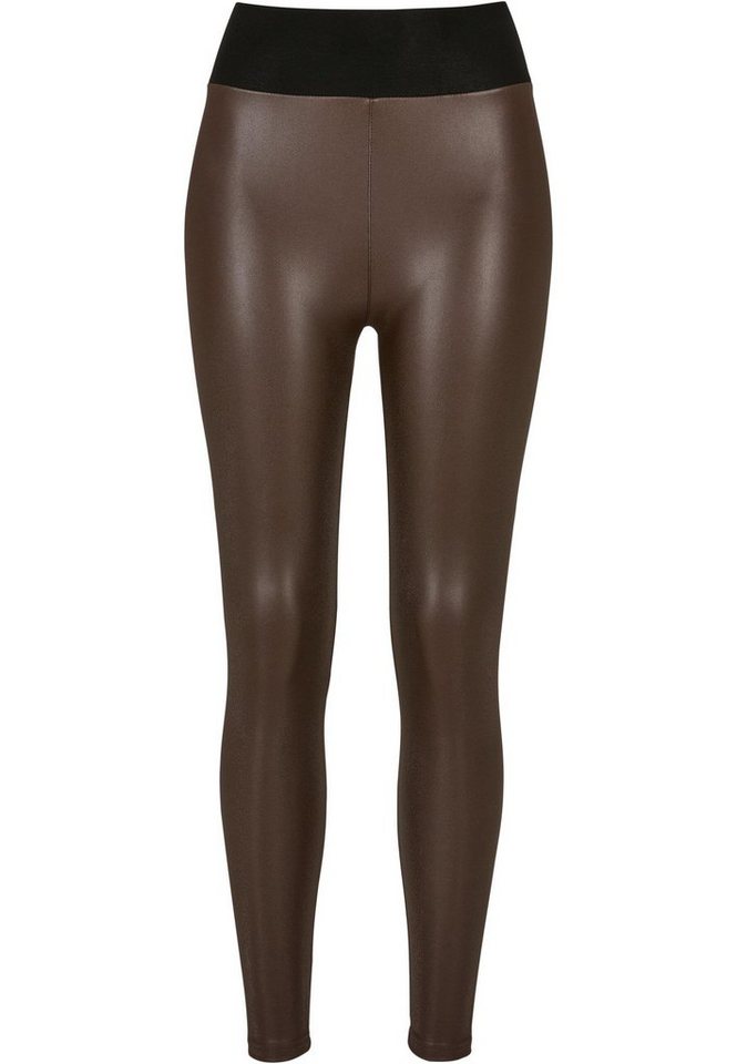URBAN CLASSICS Leggings Urban Classics Damen Ladies Faux Leather High Waist Leggings (1-tlg) von URBAN CLASSICS