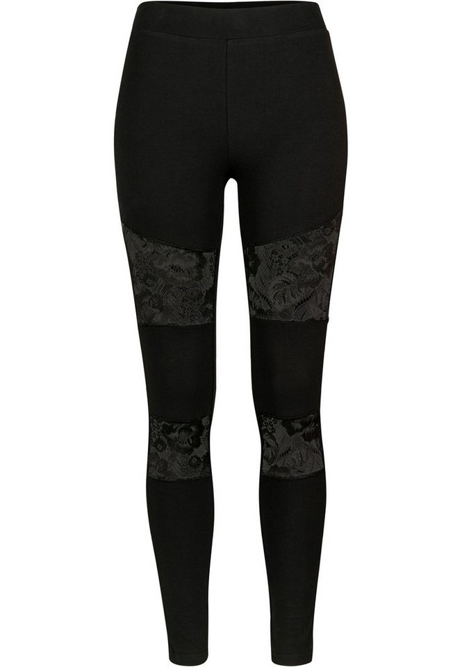 URBAN CLASSICS Leggings Urban Classics Damen Ladies Laces Inset Leggings (1-tlg) von URBAN CLASSICS
