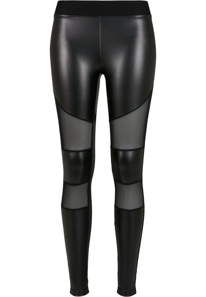 URBAN CLASSICS Leggings Urban Classics Damen Ladies Tech Mesh Faux Leather Leggings (1-tlg) von URBAN CLASSICS