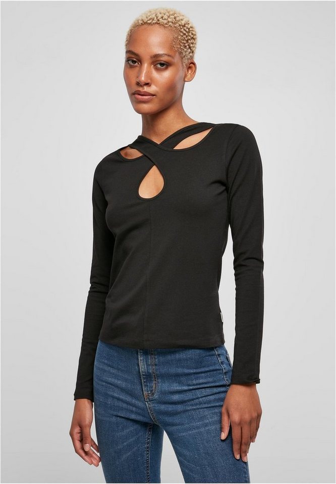 URBAN CLASSICS Longsleeve Ladies Crossed Cut Out Longsleeve Damen Langarmshirt von URBAN CLASSICS