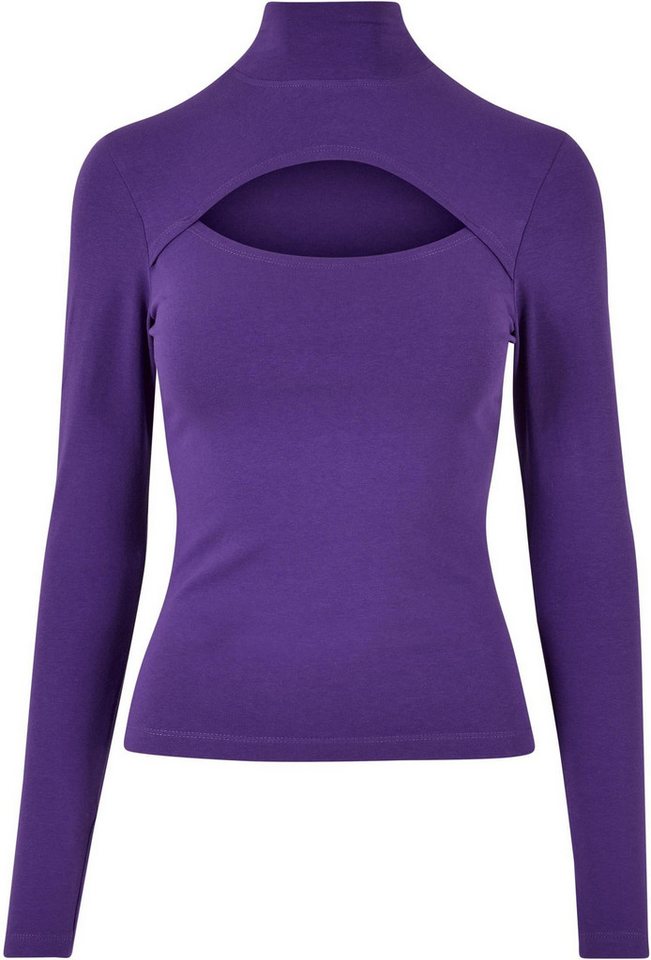 URBAN CLASSICS Longsleeve Ladies Cut-Out Turtleneck Longsleeve Damen Langarm-Shirt von URBAN CLASSICS
