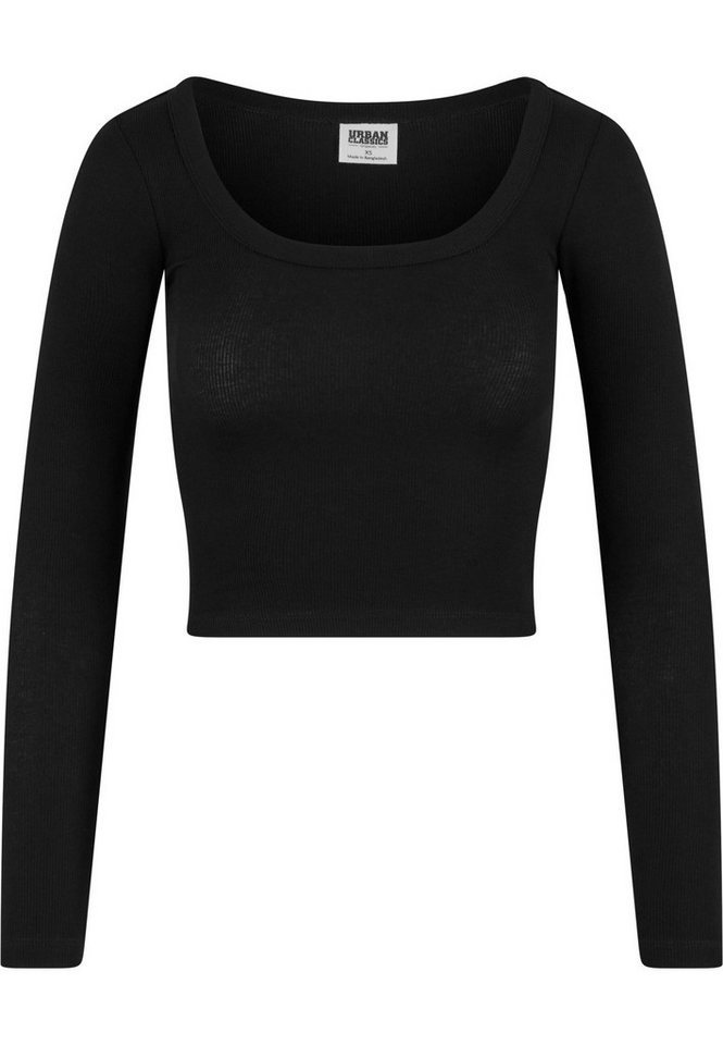 URBAN CLASSICS Longsleeve Urban Classics Ladies Organic Rib Jersey Wide Neck Longsleeve (1-tlg) von URBAN CLASSICS