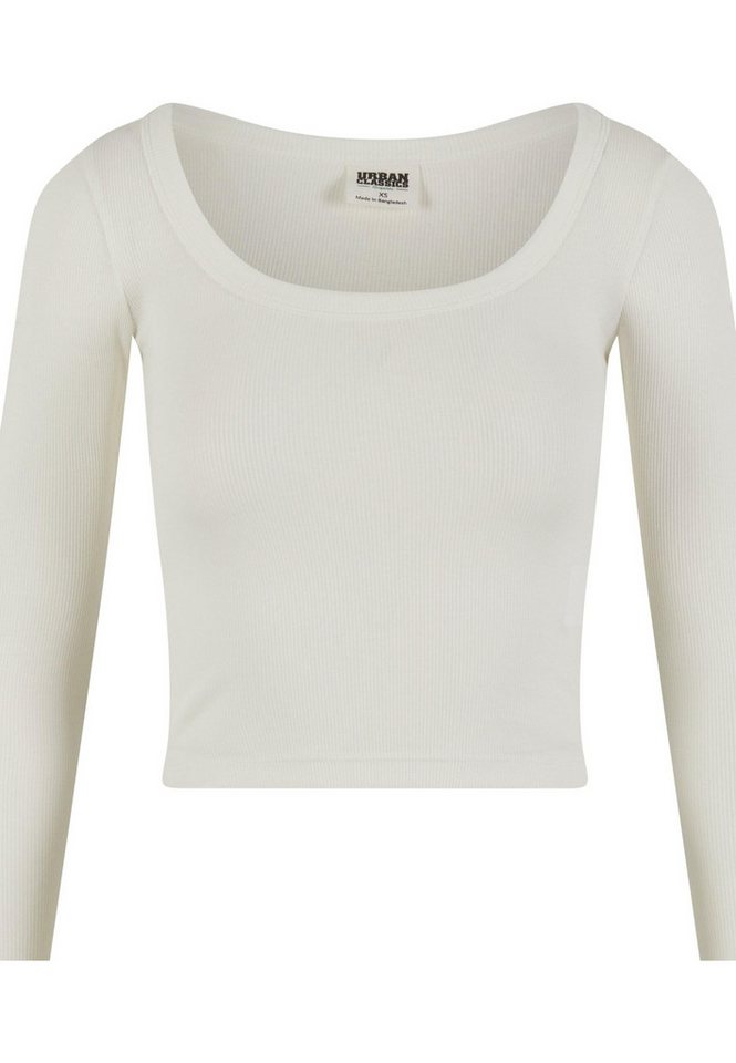 URBAN CLASSICS Longsleeve Urban Classics Ladies Organic Rib Jersey Wide Neck Longsleeve (1-tlg) von URBAN CLASSICS