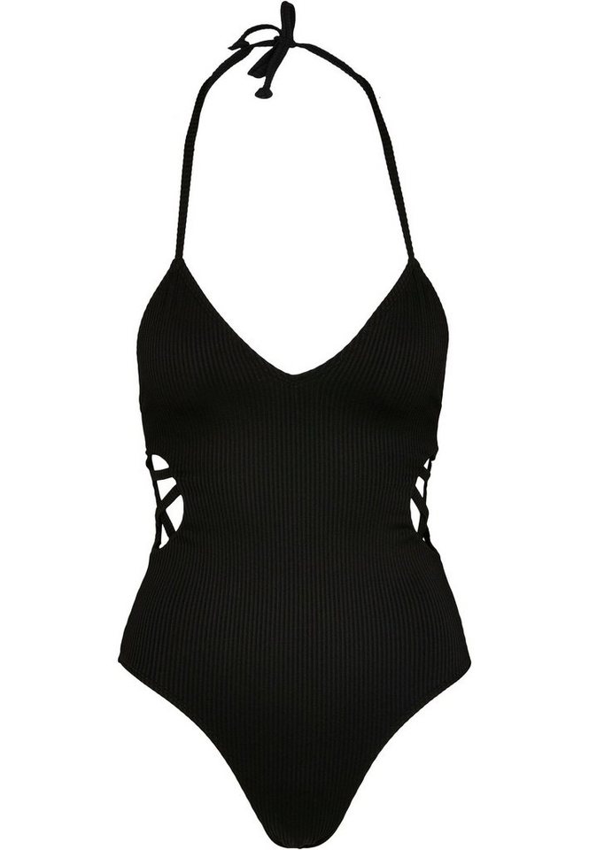 URBAN CLASSICS Monokini Urban Classics Damen Ladies Rib Swimsuit von URBAN CLASSICS
