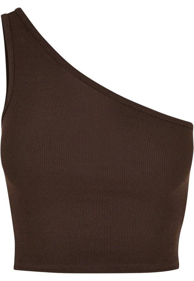 URBAN CLASSICS Muskelshirt Urban Classics Damen Ladies Cropped Asymmetric Top (1-tlg) von URBAN CLASSICS