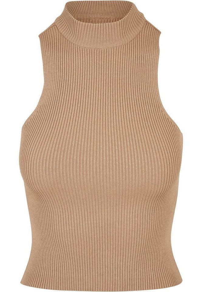 URBAN CLASSICS Muskelshirt Urban Classics Damen Ladies Short Rib Knit Turtleneck Top (1-tlg) von URBAN CLASSICS