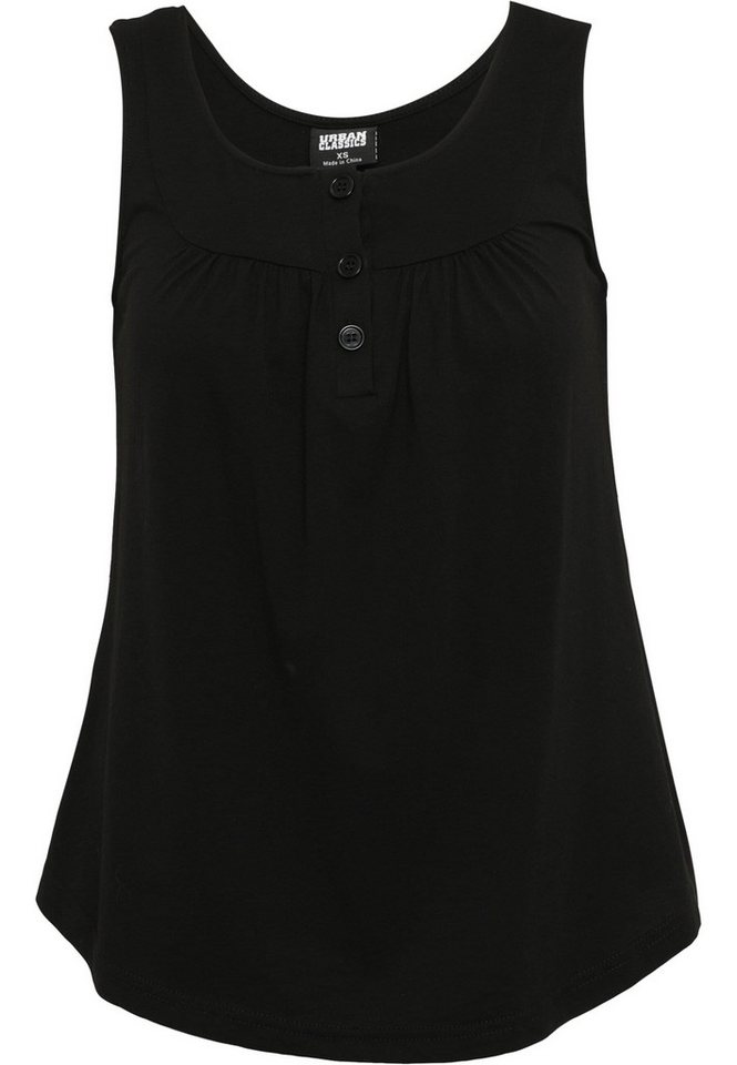 URBAN CLASSICS Muskelshirt Urban Classics Damen Ladies Viscose Button Up Top (1-tlg) von URBAN CLASSICS