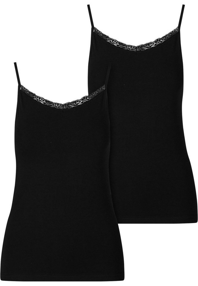 URBAN CLASSICS Muskelshirt Urban Classics Ladies Basic Tank Top Cotton Lace 2-Pack (1-tlg) von URBAN CLASSICS