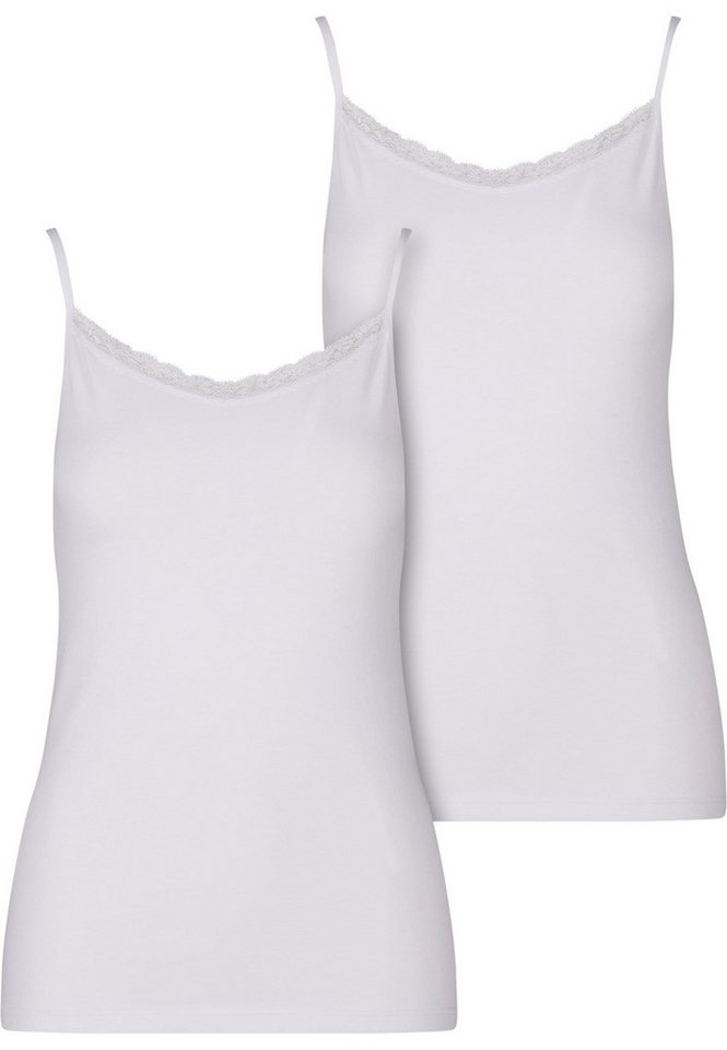 URBAN CLASSICS Muskelshirt Urban Classics Ladies Basic Tank Top Cotton Lace 2-Pack (1-tlg) von URBAN CLASSICS