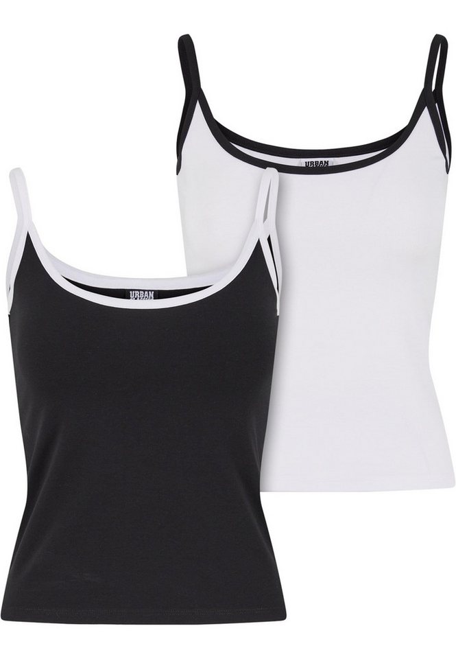 URBAN CLASSICS Muskelshirt Urban Classics Ladies Contrast Basic Top 2-Pack (1-tlg) von URBAN CLASSICS