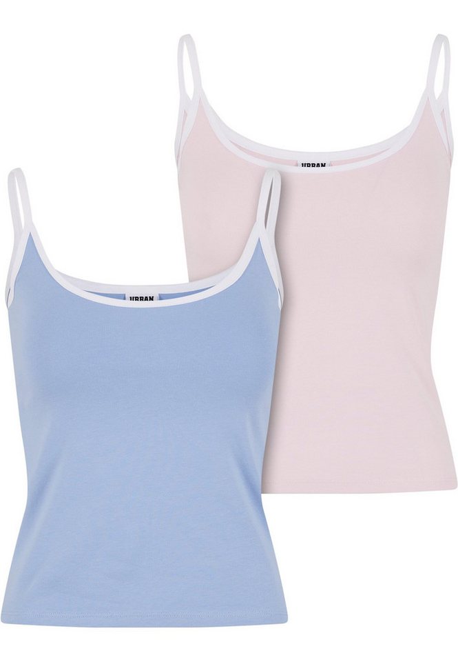 URBAN CLASSICS Muskelshirt Urban Classics Ladies Contrast Basic Top 2-Pack (1-tlg) von URBAN CLASSICS