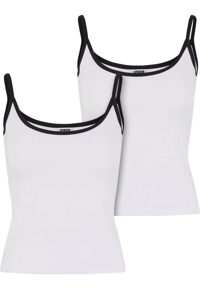 URBAN CLASSICS Muskelshirt Urban Classics Ladies Contrast Basic Top 2-Pack (1-tlg) von URBAN CLASSICS