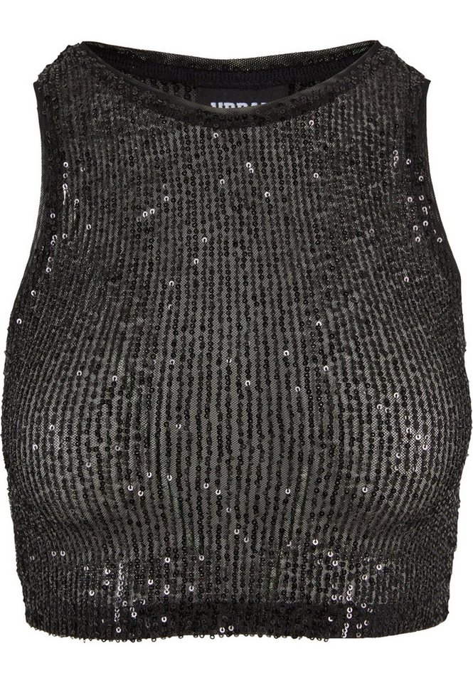 URBAN CLASSICS Muskelshirt Urban Classics Ladies Sequins Cropped Top (1-tlg) von URBAN CLASSICS