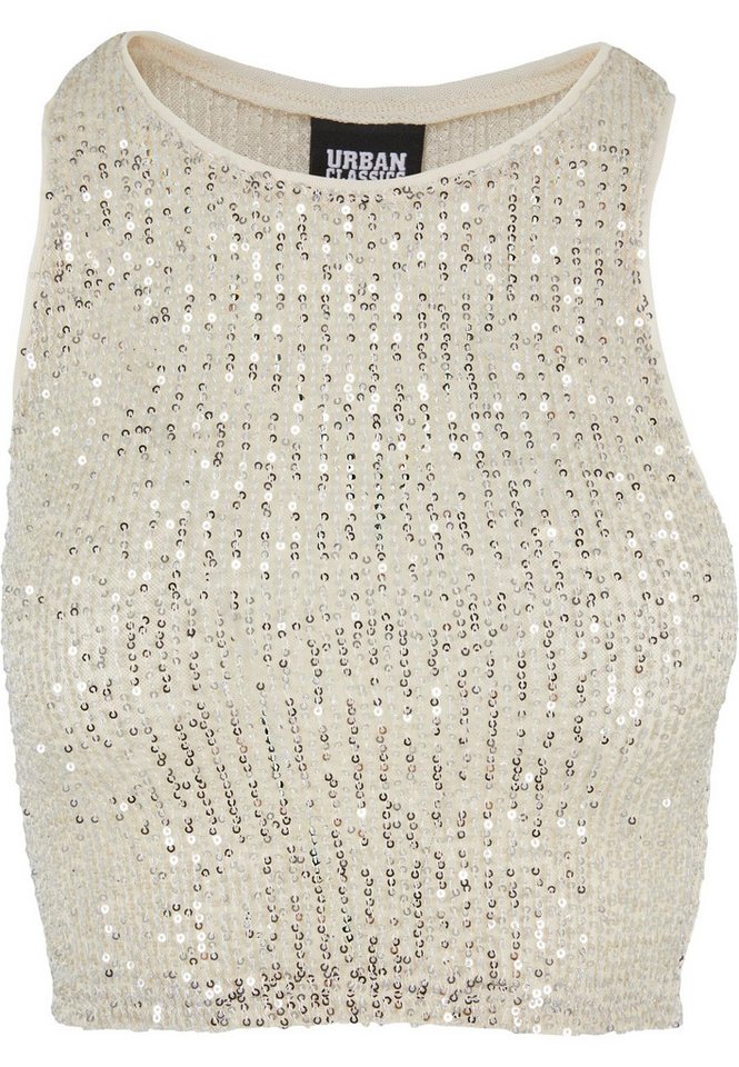 URBAN CLASSICS Muskelshirt Urban Classics Ladies Sequins Cropped Top (1-tlg) von URBAN CLASSICS