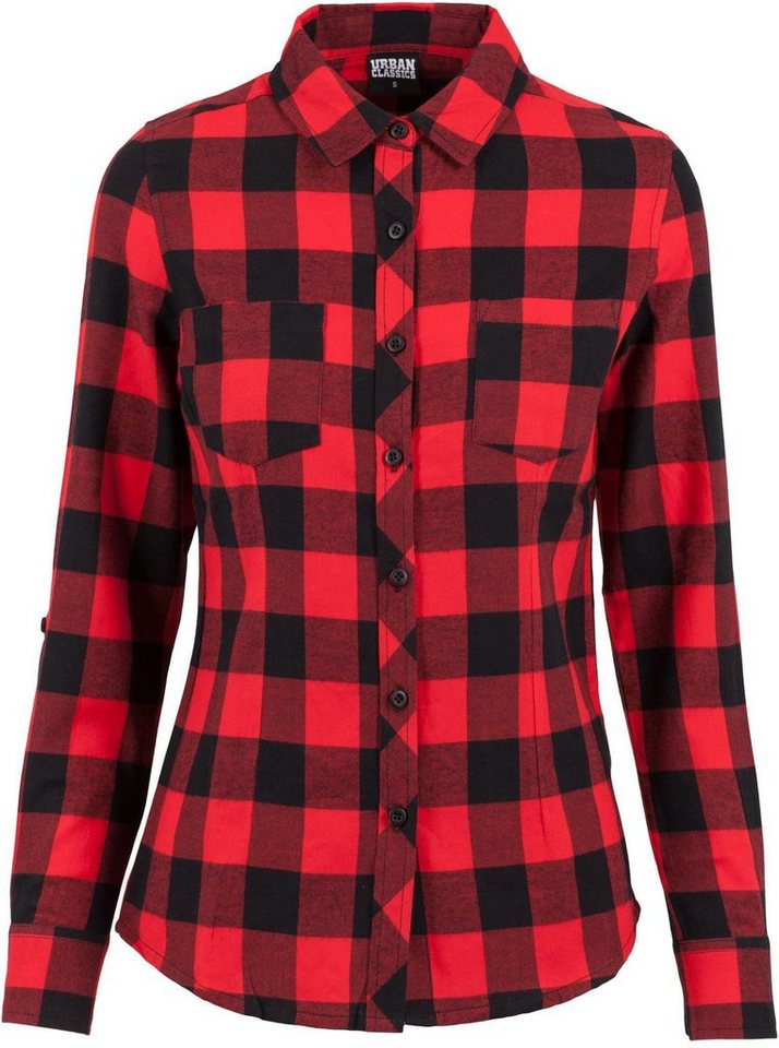 URBAN CLASSICS Outdoorhemd Damen Turnup Checked Flanell Shirt Bluse URBAN CLASSICS Outdoorhemd Damen Turnup Checked Flanell Shirt Bluse von URBAN CLASSICS