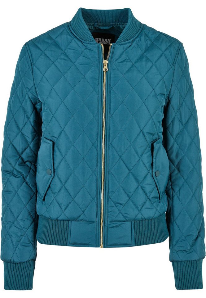 URBAN CLASSICS Allwetterjacke Urban Classics Damen Ladies Diamond Quilt Nylon Jacket (1-St) von URBAN CLASSICS