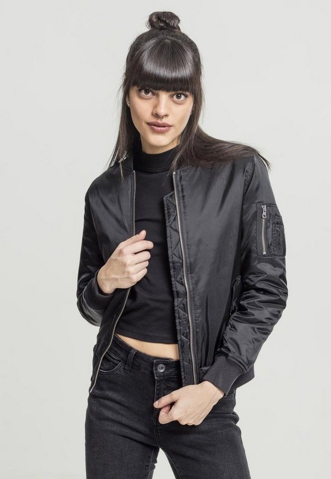 URBAN CLASSICS Outdoorjacke Ladies Basic Bomber Jacket Damen Bomber Jacke von URBAN CLASSICS