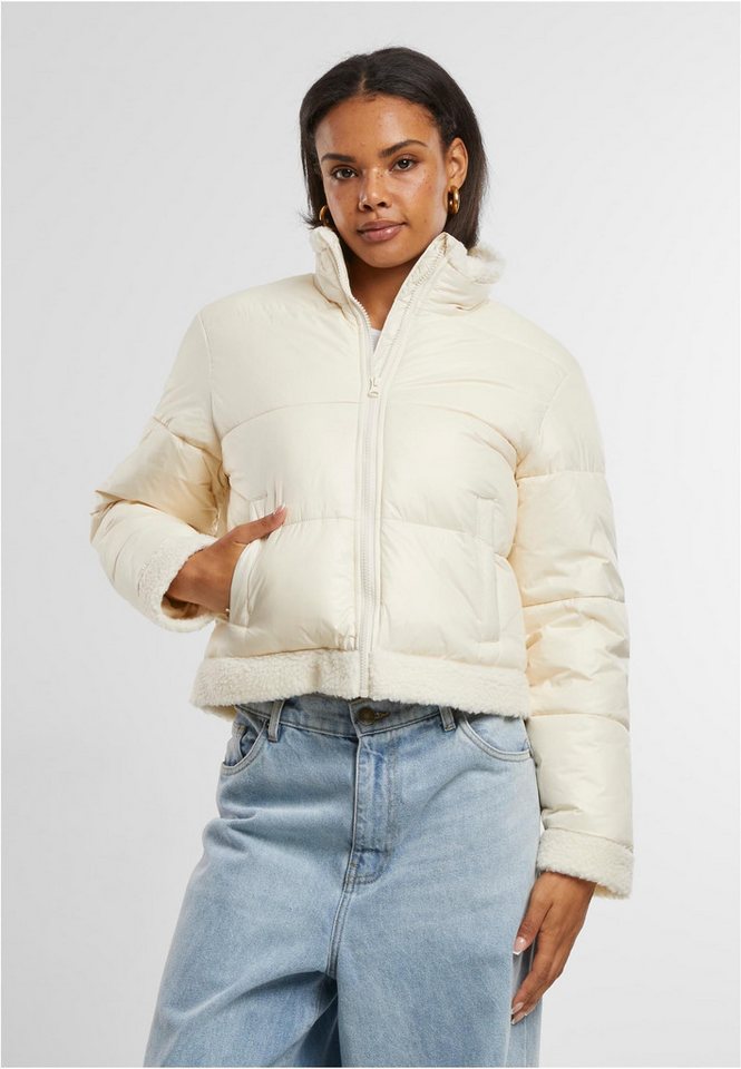 URBAN CLASSICS Outdoorjacke Ladies Recycled Shiny Puffer Sherpa Jacket Damen Jacke von URBAN CLASSICS