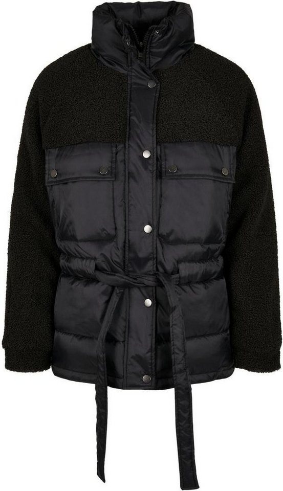 URBAN CLASSICS Outdoorjacke Ladies Sherpa Mix Puffer Jacket Damenjacke von URBAN CLASSICS