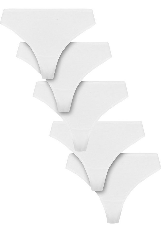 URBAN CLASSICS Panty Urban Classics Ladies Basic Cotton Tanga 5-Pack von URBAN CLASSICS